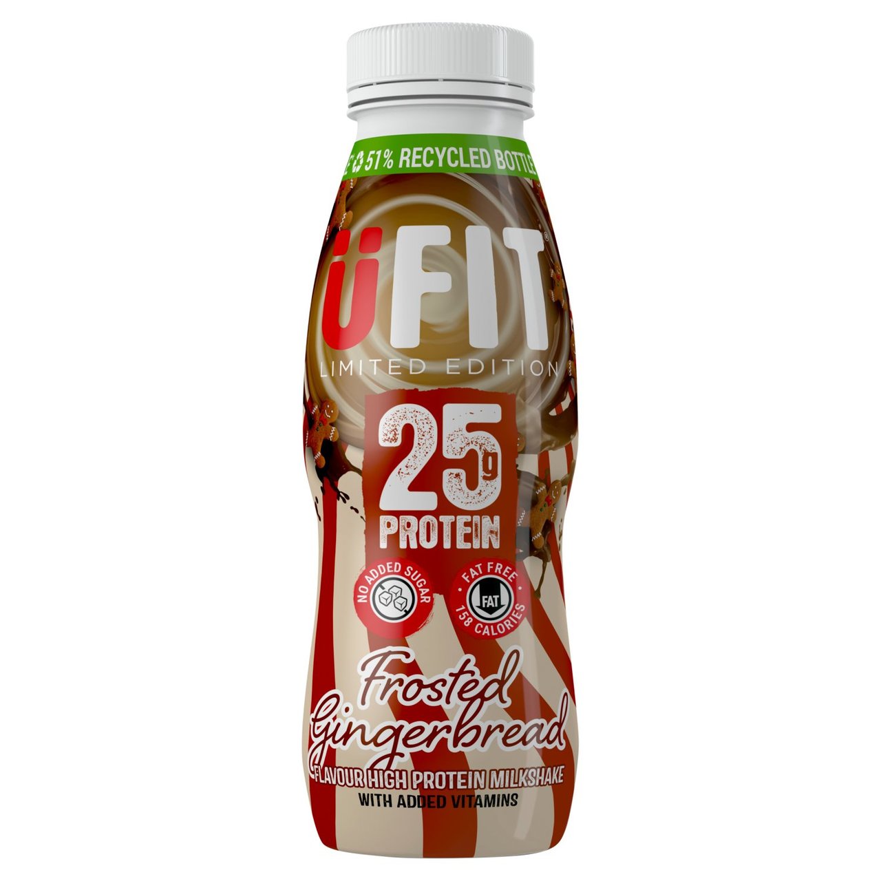 UFit Limited Edition Frosted Gingerbread Protein Shake 330ml RRP £2 CLEARANCEXL 89p or 2 for £1.